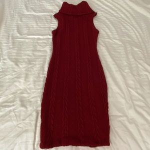 Red Turtle Neck Sweater Dress ♥️